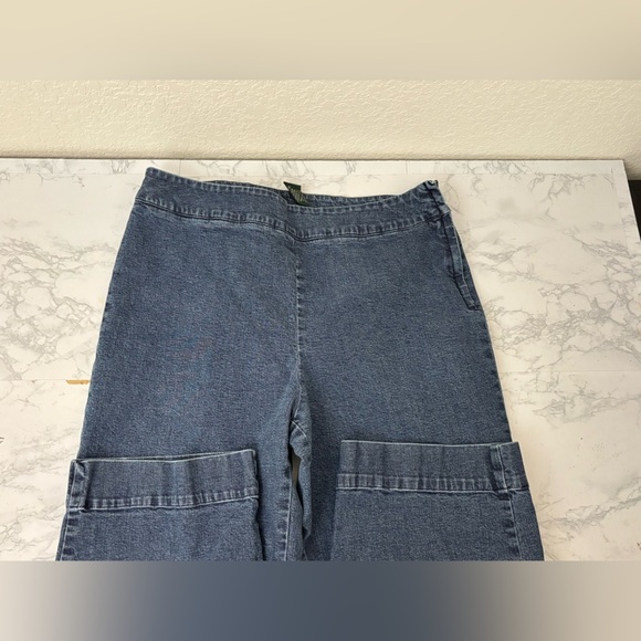 Lauren Jeans Co Ralph Lauren Women’s Elastic Waist Band 12 Blue Denim​ - Picture 3 of 6